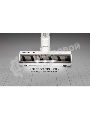 Пылесос вертикальный Polaris PVCS 7000 белый/серебристый, питание от аккумулятора, 150 Вт, уборка влажная/сухая, пылесборник 0.5 л