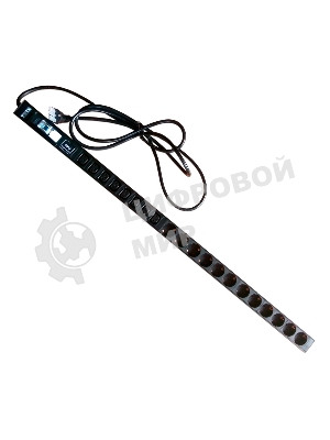 Вертикальный блок розеток, 12xSchuko + 8xC13, 250V, 16A, шнур 3 метра, вилка Schuko