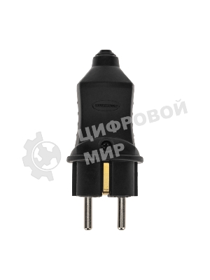 Вилка прямая влагозащищенная PROconnect 2P+PE 230V, 16 А, IP44 каучук