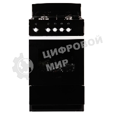 Плита газовая De Luxe 5040.38Г (Щ) черный, конфорок 4 шт, духовка 43 л, 50 см x 85 см x 50 см