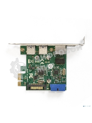 Контроллер ExeGate EX290278RUS EXE-362 PCI-E 2.0, 2*USB 3.0 ext + 1*USB 3.0 int + LAN UTP 1000Mbps, разъем доп.питания (OEM)