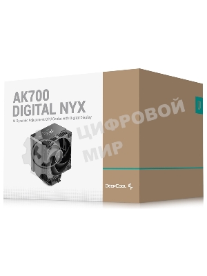 Устройство охлаждения(кулер) Deepcool AK700 Digital NYX Soc-AM5/AM4/1200/1700/1851 черный 4-pin 21-36dB Al+Cu LCD 280W 1252gr Ret (R-AK700-BKNNMN-GJD-1)