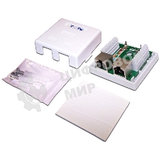 Настенная розетка, 1 порт RJ-45 категории 5е, STP, белая