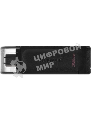Флешка USB Kingston DataTraveler DT70 (DT70/64Gb), 64Gb, USB Type-C 3.2, R/W 70/45, черный