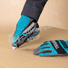 Нож Gross ремонтно-монтажный, трехкомп. рук-ка, авто выброс/возврат лезвия пистол типа,170мм, 5 з.л