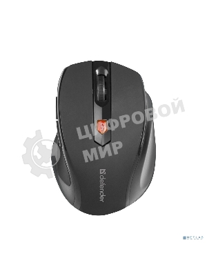 Мышь беспроводная Defender Ultra MM-315 черный, 1600 dpi, радиоканал, USB, кнопки - 6