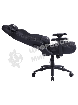 Кресло Cactus CS-CHR-130 черный, экокожа, подголовник