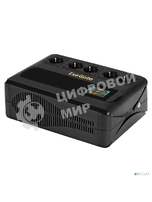 Источник бесперебойного питания ExeGate NEO Smart BU-600.LCD.AVR.5SH 600VA/360W, цветной LCD-дисплей, AVR, 5*Schuko, черный