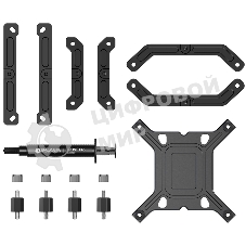 Кулер для процессора ID-COOLING IS-77-XT BLACK LGA1851/1700/1200/115X/AM5/AM4 низкопрофильный высота 77mm (18шт/кор, TDP 150W, PWM, 6 тепл.трубок + медная база, FAN 120mm) BOX