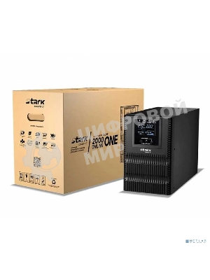 Источник бесперебойного питания STARK SC 2000 ONLINE ONE ИБП 2000 ВА/2000 Вт Online, Напольный, 110-300В, 3 х ЕВРО, Smart-slot, USB, RS232, EPO, БЕЗ АКБ - внешние батареи 6 шт от 4,5Ач до 240 Ач