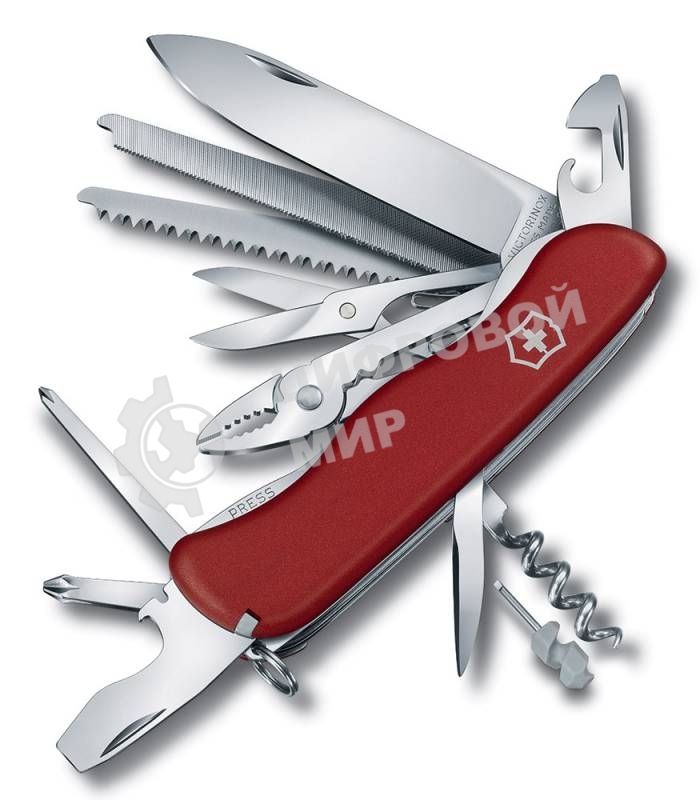Нож перочинный Victorinox WORK CHAMP (0.8564) 111мм 21функций красный