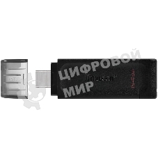 Флешка USB Kingston DataTraveler DT70 (DT70/64Gb), 64Gb, USB Type-C 3.2, R/W 70/45, черный
