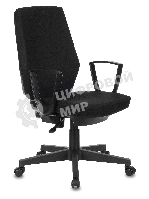 Кресло Бюрократ CH-545 черный, экокожа, 120 кг, механизм качания