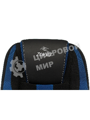 Кресло игровое Zombie 9 черный/синий, искусст.кожа/ткань, крестовина пластик