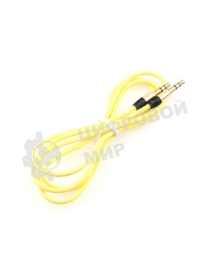 Кабель аудио Cablexpert CCAB-01-35MM-1MY, 3.5 Jack (M)/3.5 Jack (M), желтый. 1м, блистер