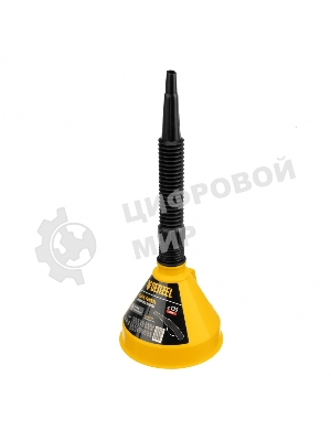 Воронка пластиковая Denzel 135 мм с металлическим ситом и гибким наконечником