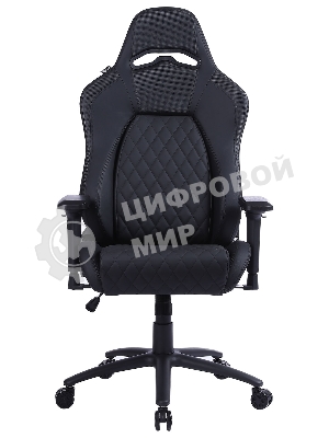 Кресло Cactus CS-CHR-130 черный, экокожа, подголовник