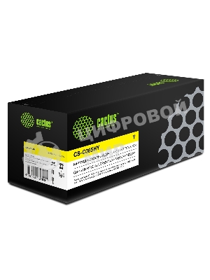 Картридж лазерный Cactus CS-C055HY желтый (5900 стр.) для Canon LBP663Cdw/LBP664Cx/MF746Cx/MF742Cdw/MF744Cdw