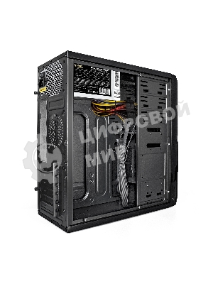 Компьютерный корпус Miditower ExeGate XP-329S-UNS350 (ATX, БП UNS350 с вент. 12см, 2*USB, аудио, черный)