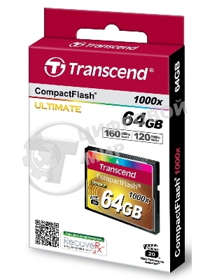 Флеш карта CF 64Gb Transcend TS64GCF1000 (1000X) 