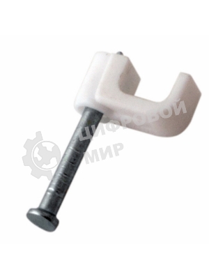 Крепеж кабеля плоский Rexant 4 х 2 мм, белый (упак. 20 шт)