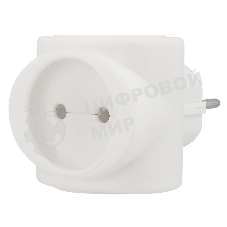 Тройник электрический Rexant биметалл 220В 6А белый