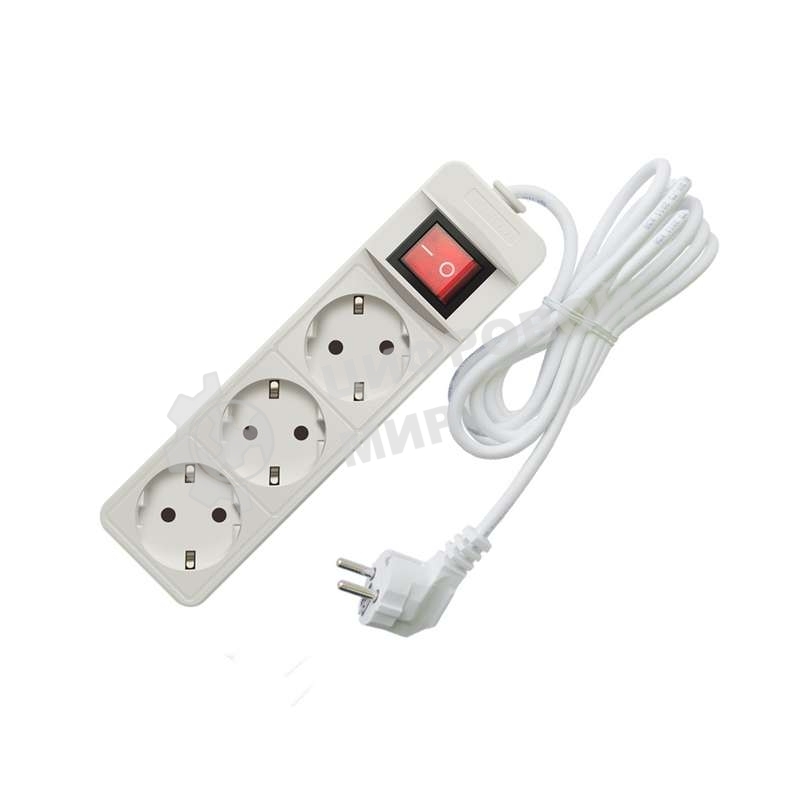 Удлинитель быт. ТМ Союз 2200 Вт 3 гн. ПВС 3 м 481S-7303