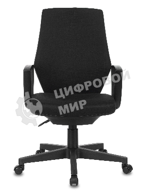Кресло Бюрократ CH-545 черный, экокожа, 120 кг, механизм качания
