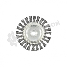 Щетка Matrix для УШМ, 125 мм, М14, Плоская, крученая проволока 0,5 мм