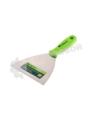 Шпательная лопатка из нержавеющей стали Сибртех, 120 мм, пластмассовая рукоятка