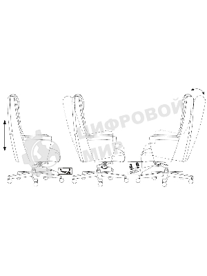 Кресло Бюрократ DUKE белый, кожа