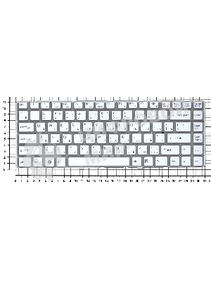 Клавиатура для ноутбука Sony Vaio VPC-EA белая без рамки