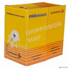 Кабель витая пара U/UTP кат.5e 2х2х24AWG solid CCA PVC сер. 305м (м) PROconnect 01-0022-3