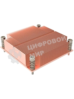 Радиатор для процессора Alseye 1U1C-1700 медь, 125 Вт, 25 мм