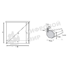 Экран Lumien 200x200 см Eco Picture LEP-100103 1:1 настенно-потолочный рулонный