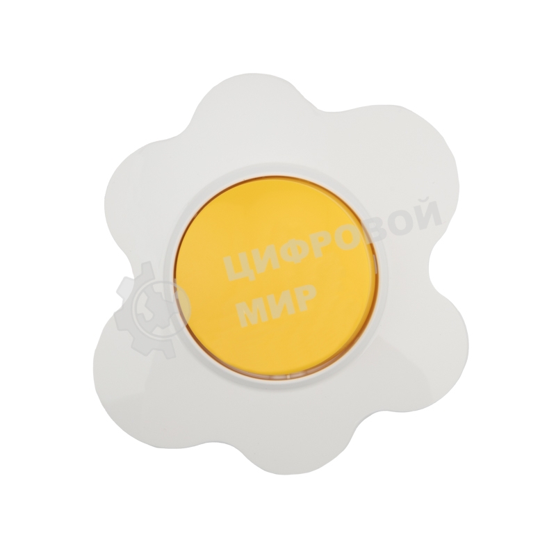 Выключатель одноклавишный Kranz HAPPY Яичница скрытой установки, желтый/белый