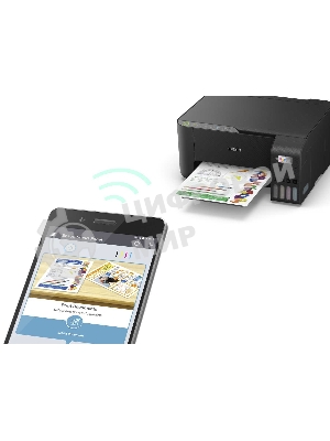 МФУ струйное Epson L3250 (C11CJ67412/C11CJ67418/C11CJ67405/C11CJ67408/C11CJ67503/C11CJ67508/C11CJ67523), A4, цветное, печ. до 33 стр/мин. (ч/б) до 15 стр/мин. (цвет), скан. до 11 стр/мин. (ч/б) 28 стр/мин. (цвет), 1440 x 5760 dpi (печать) 1200x2400dpi (скан.), USB, Wi-Fi