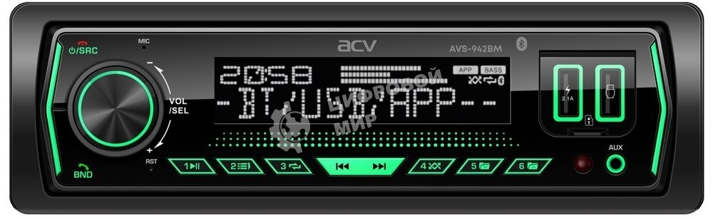 Автомагнитола ACV AVS-942BM 1DIN 4x50Вт
