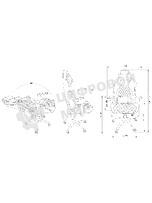 Кресло Cactus CS-CHR-130 черный, экокожа, подголовник