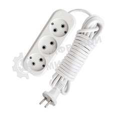 Удлинитель 3х10 м без заземл. 10А IP20 Е-203 АБС-пл. ПВС 2х0.75 UNIVersal 9631967