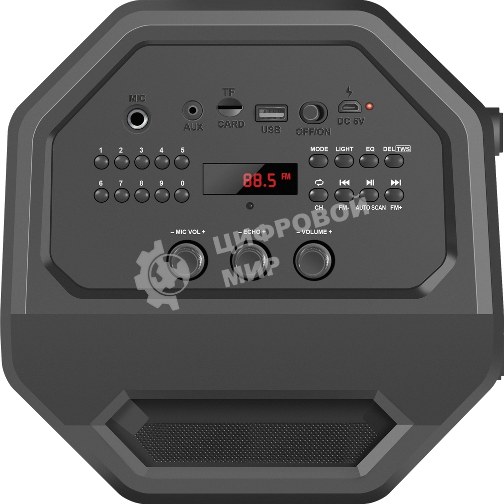 Портативная акустика Defender Rage 50 Вт Light/BT/FM/USB/LED/TWS черный