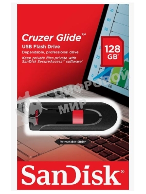 Флешка USB SanDisk USB 128Gb, Cruzer Glide SDCZ60-128G-B35