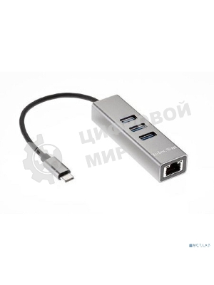 Переходник Telecom USB 3.1 Type-C -->RJ-45 1000Mbps +3 USB3.0, Aluminum Shell, 0.2м Telecom TA311C