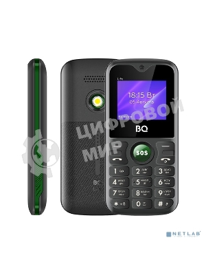 Мобильный телефон BQ 1853 Life черный/зеленый