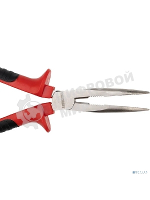 Тонкогубцы изогнутые Rexant 200 мм никелированные, двухкомпонентные рукоятки