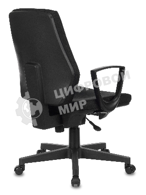 Кресло Бюрократ CH-545 черный, экокожа, 120 кг, механизм качания