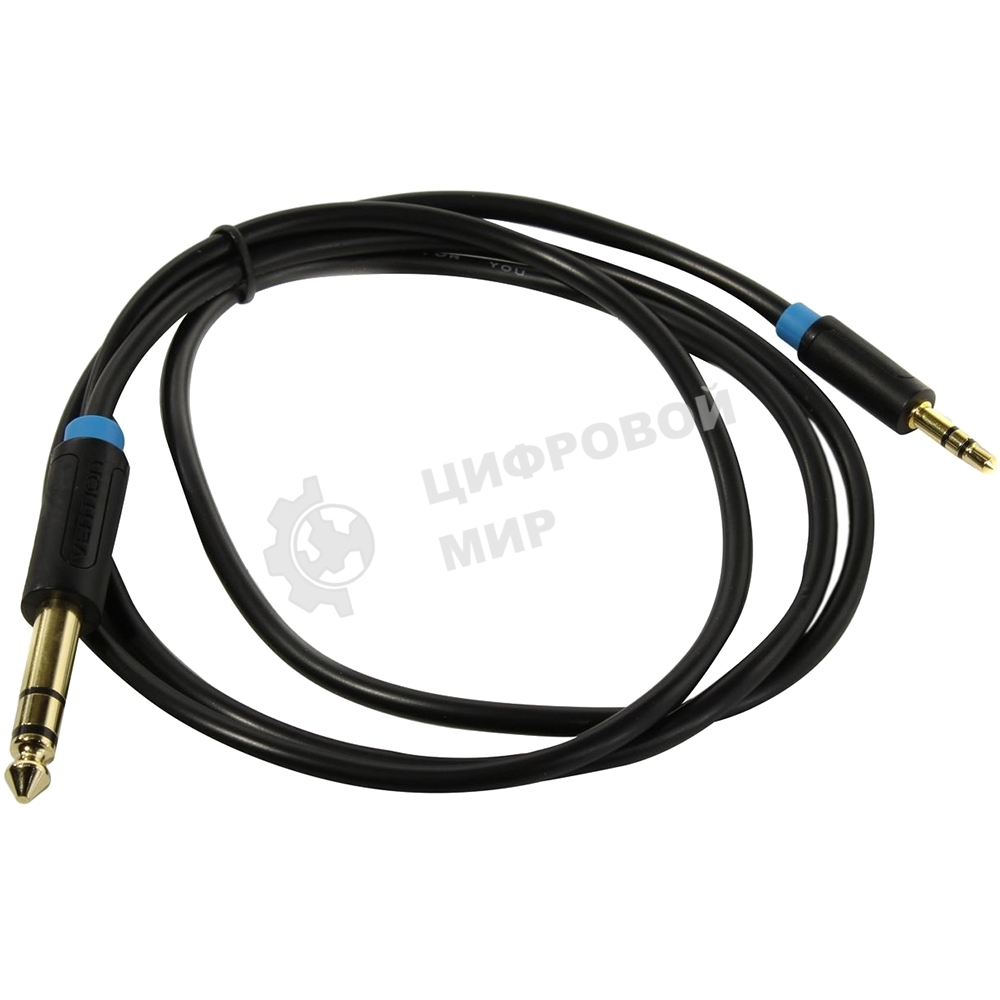 Кабель Vention аудио Jack 6,5 мм M/3,5 M - 1 м