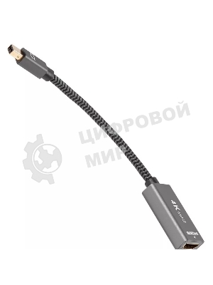 Адаптер miniDP --> HDMI-F 0.15м, оплетка, 4K@60Hz, Telecom (TA565)