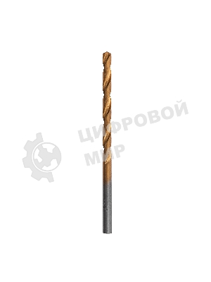 Сверло по металлу Matrix, 3,2 мм, HSS, нитридтитановое покрытие, цилиндрический хвостовик