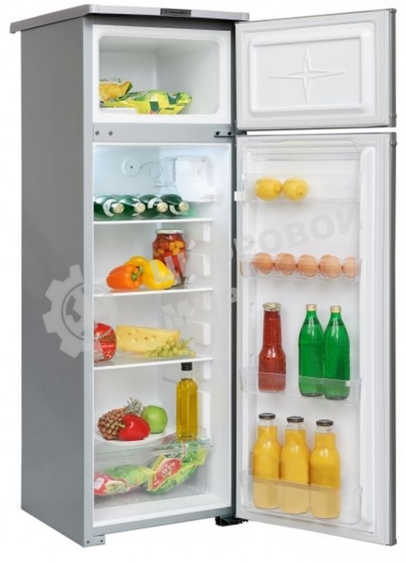 Холодильник Саратов 263 серый двухкамерный 165/30л морозилка сверху